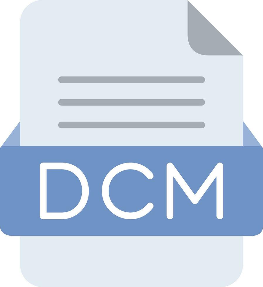 dcm archivo formato línea icono vector