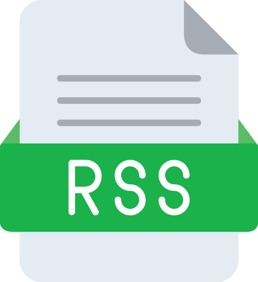 RSS File Format Line Icon vector