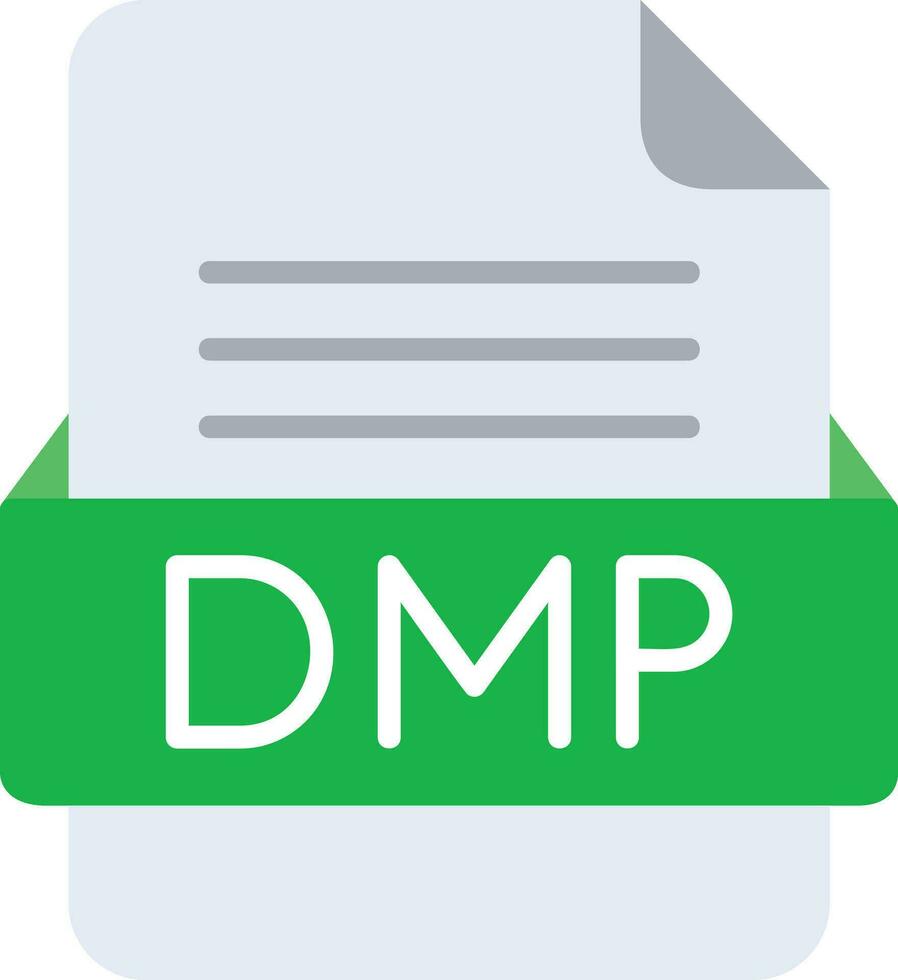 DMP File Format Line Icon vector