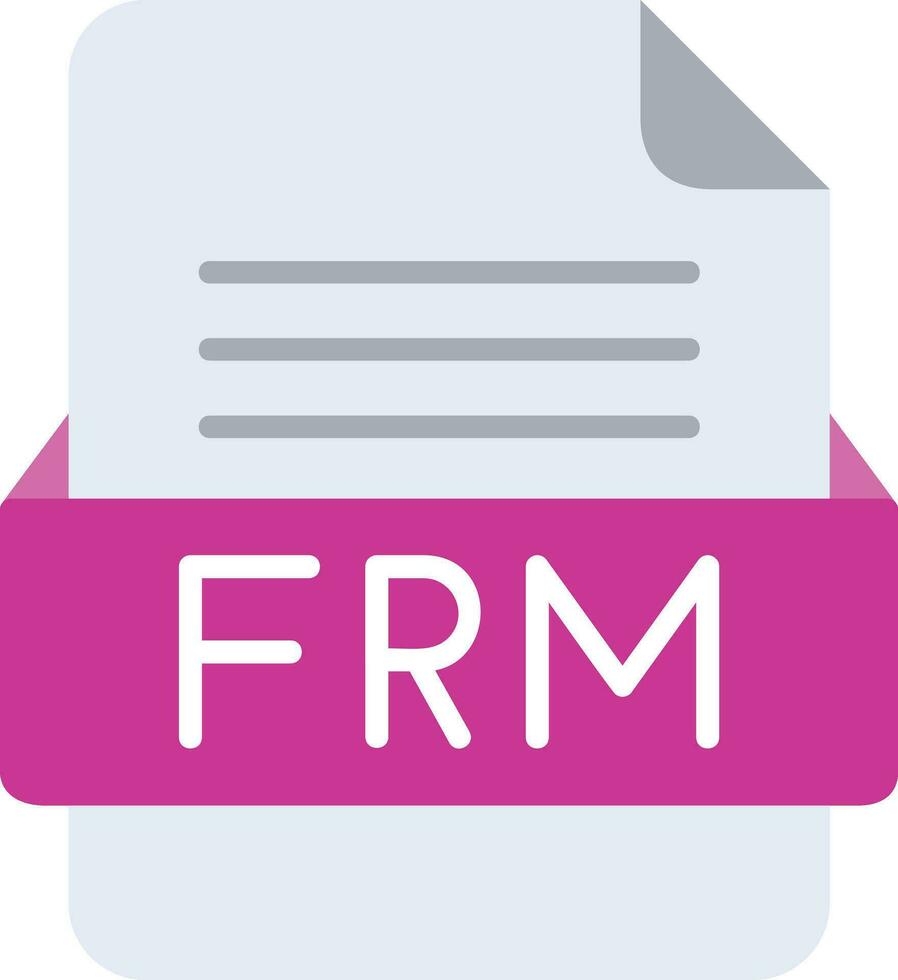 FRM File Format Line Icon vector