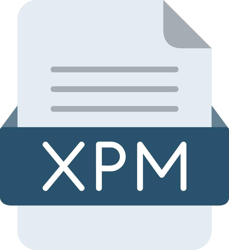 XPM File Format Line Icon vector