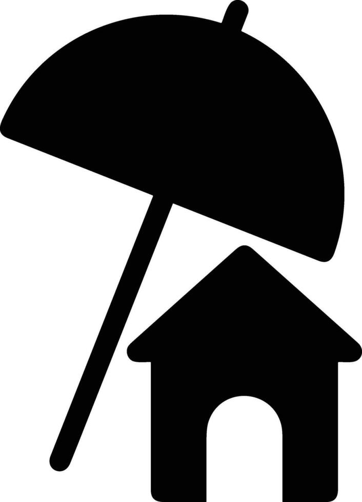 Umbrella protection icon symbol vector image. Illustration of the safety protect umbrella security design image