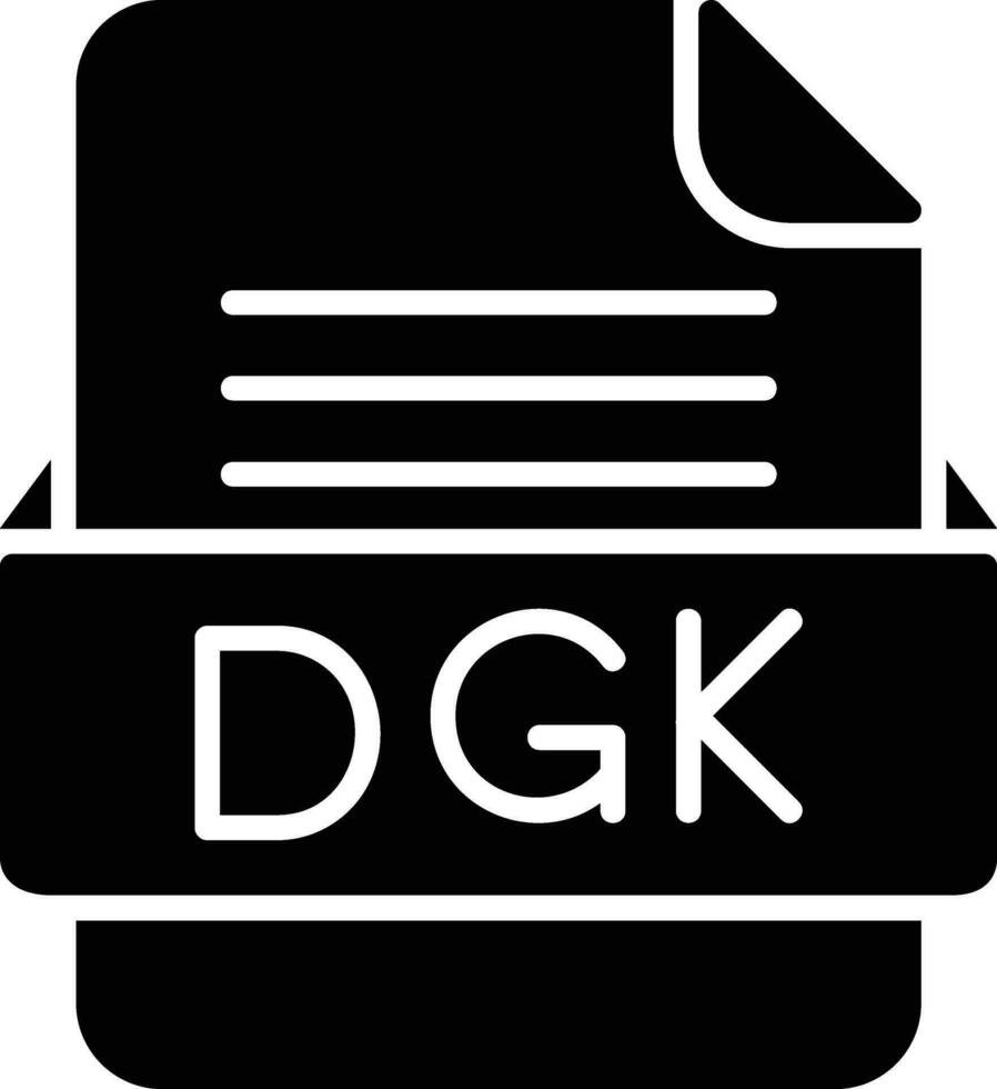 DGK File Format Line Icon vector