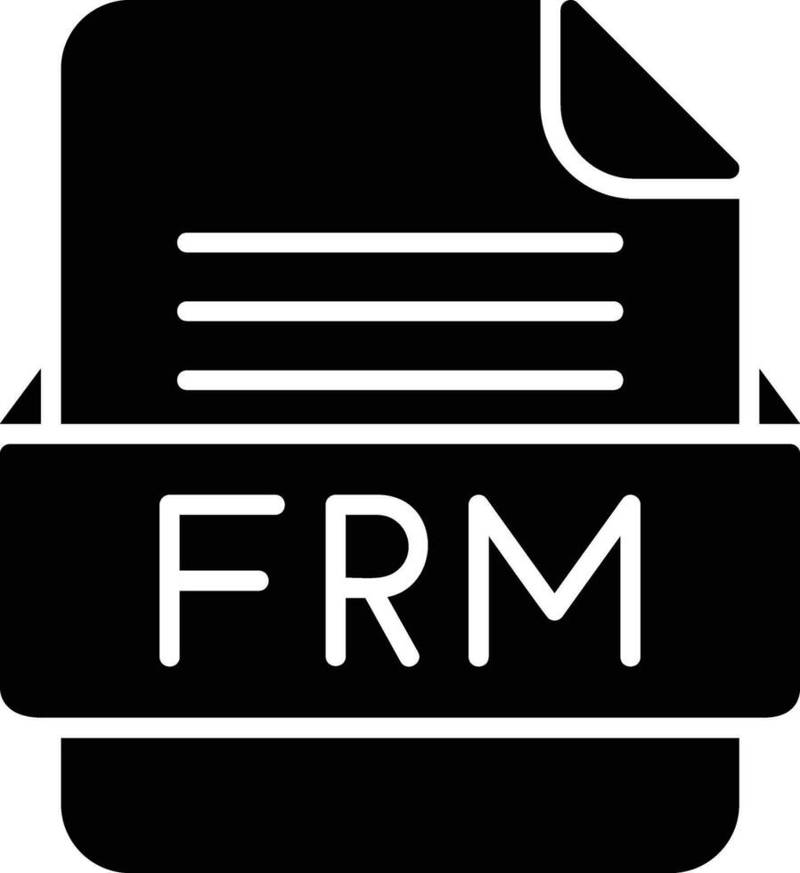 FRM File Format Line Icon vector