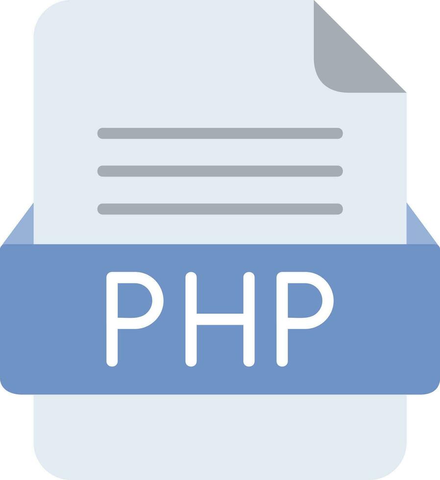 PHP File Format Line Icon vector