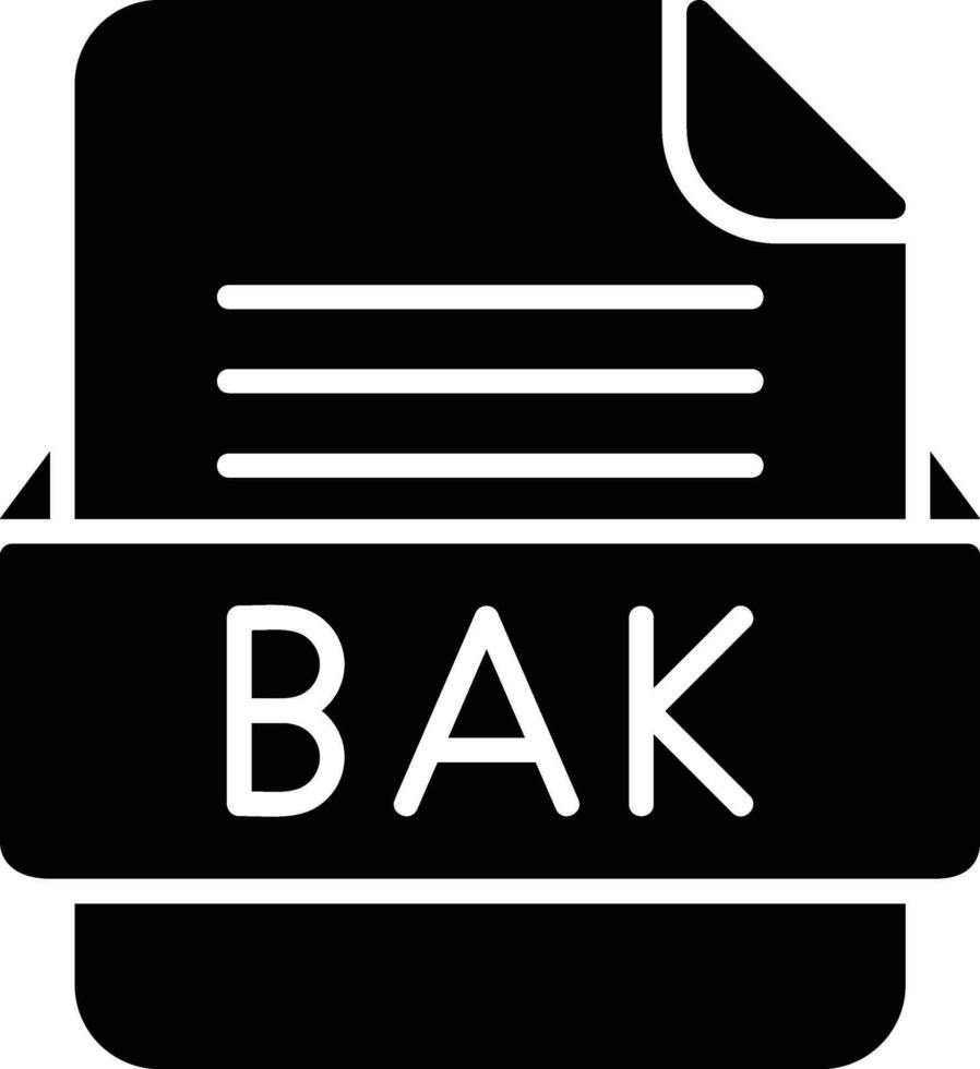 BAK File Format Line Icon vector