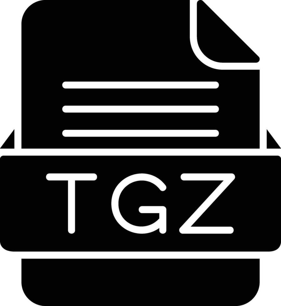 tgz archivo formato línea icono vector