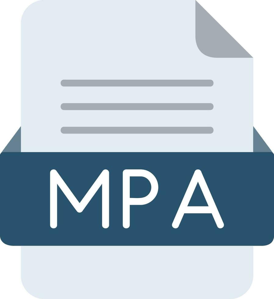 MPA File Format Line Icon vector
