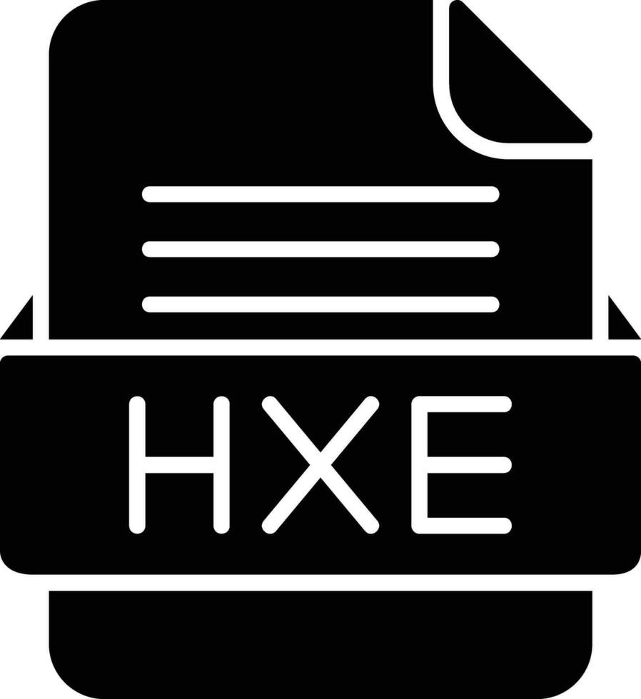 HEX File Format Line Icon vector