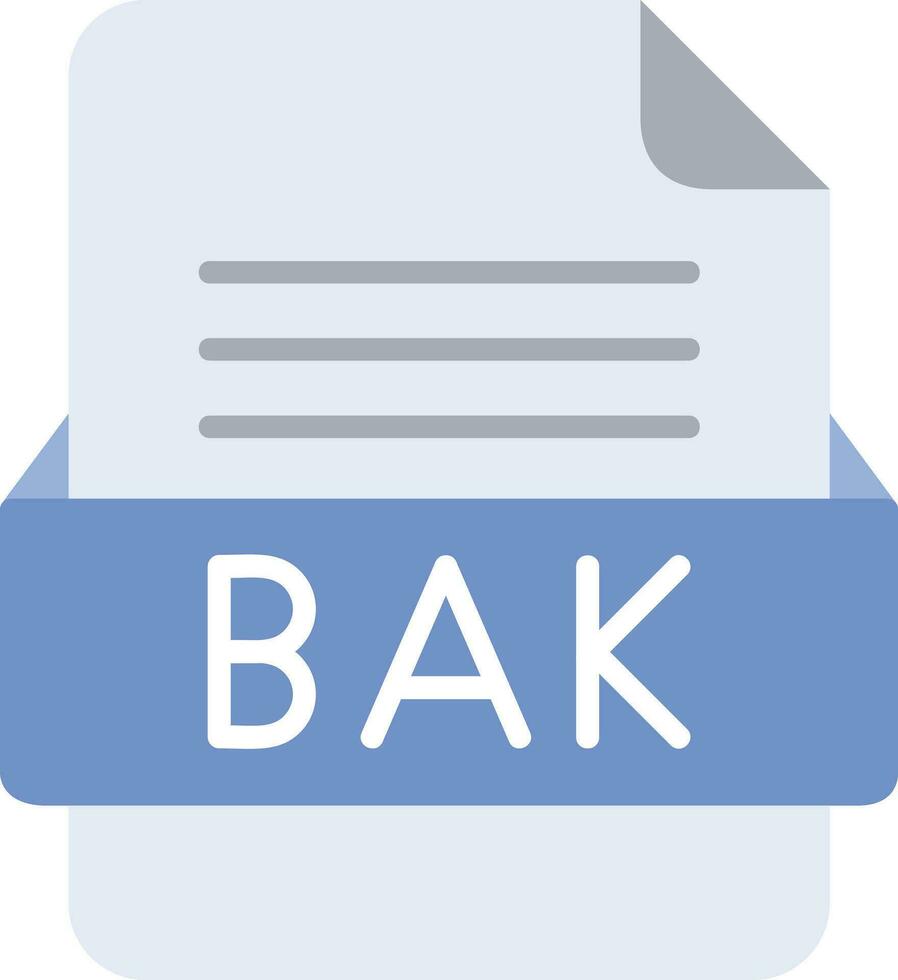 BAK File Format Line Icon vector