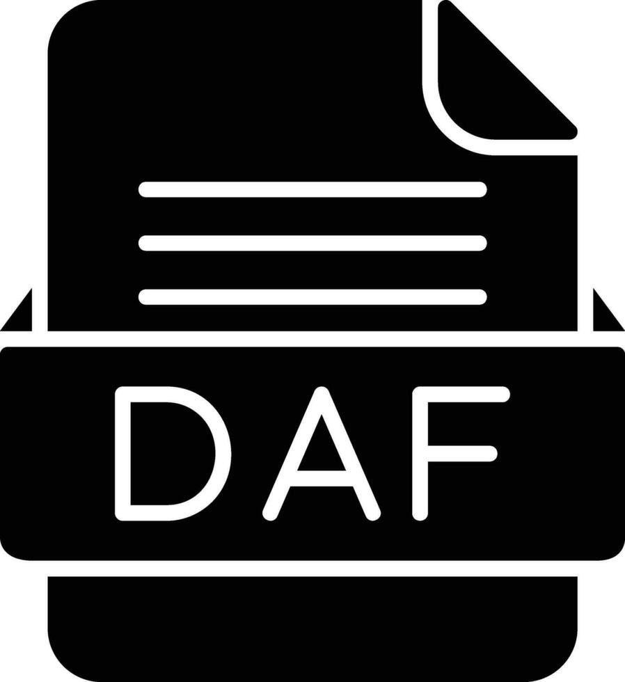 daf archivo formato línea icono vector