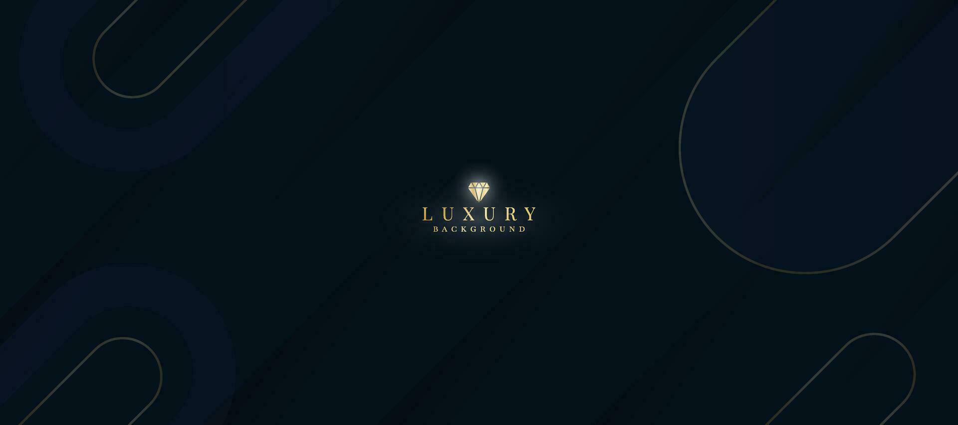 Luxurious dark blue background with sparkling gold and glitter. modern elegant abstract background vector