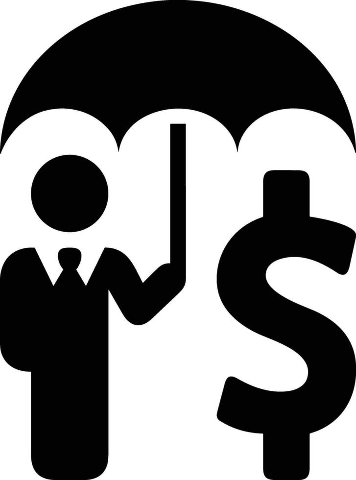 Umbrella protection icon symbol vector image. Illustration of the safety protect umbrella security design image