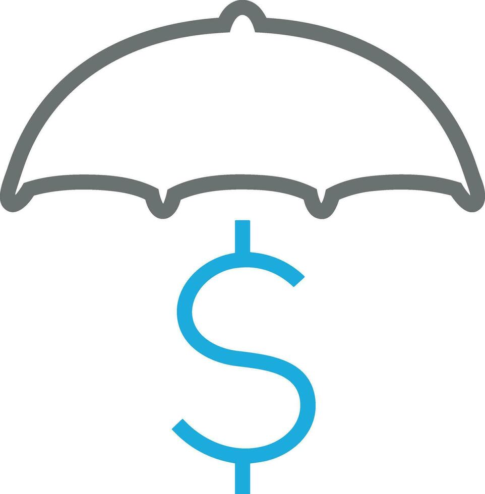 Umbrella protection icon symbol vector image. Illustration of the safety protect umbrella security design image