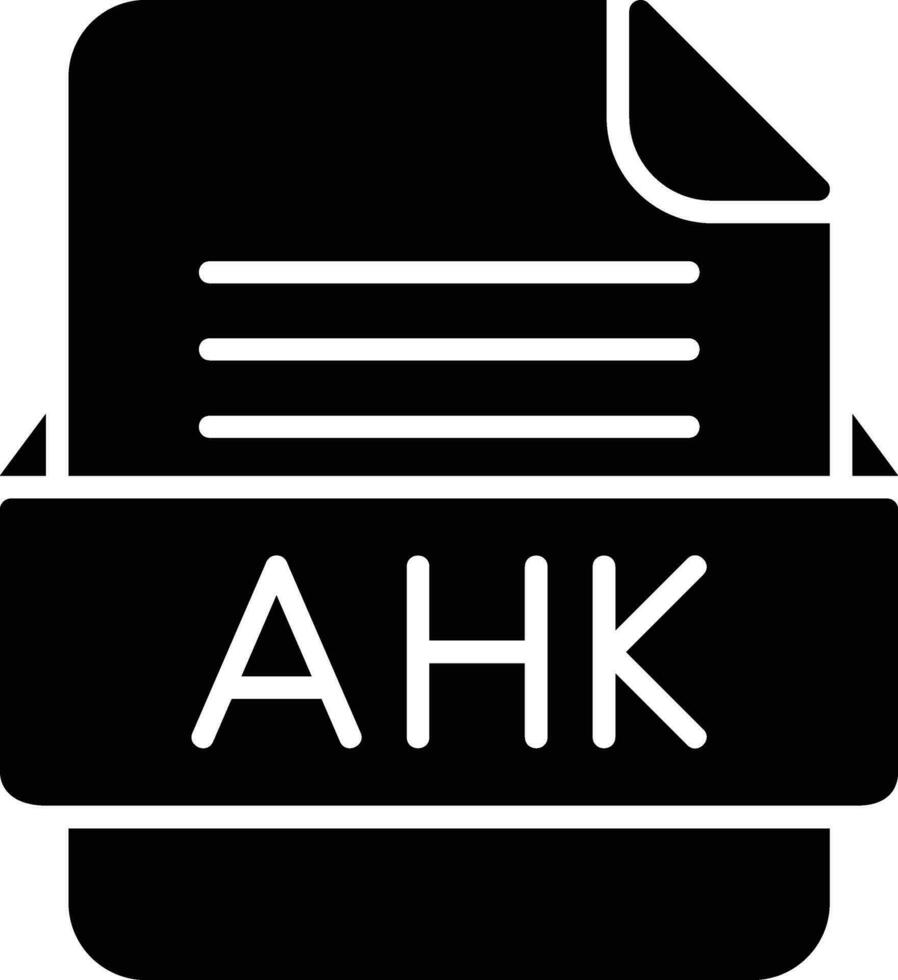 AHK File Format Line Icon vector