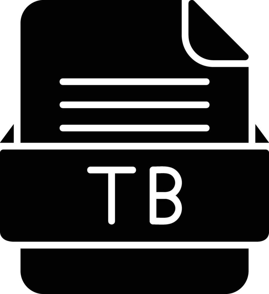 TB File Format Line Icon vector