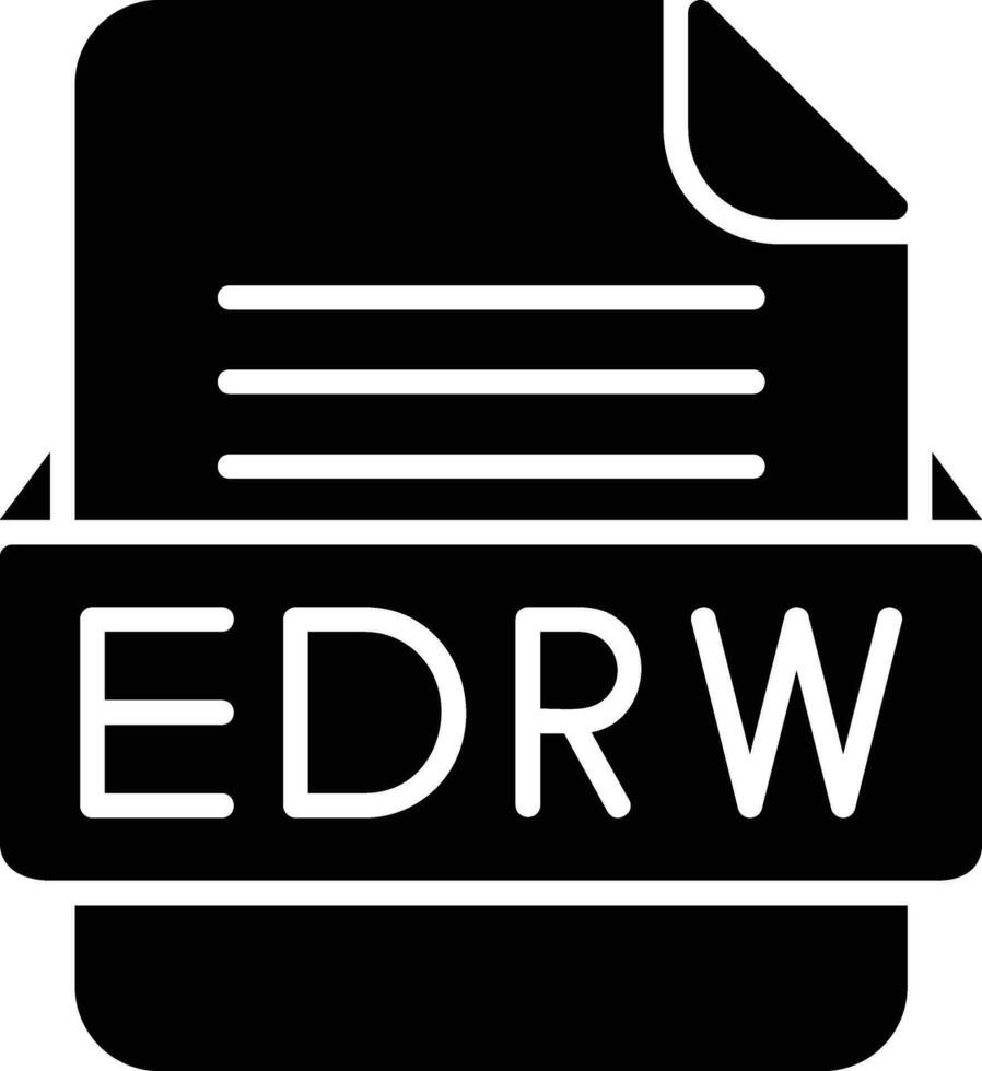 EDRW File Format Line Icon vector