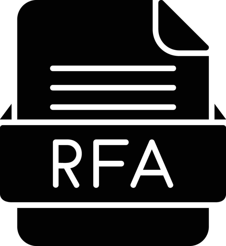RFA File Format Line Icon vector