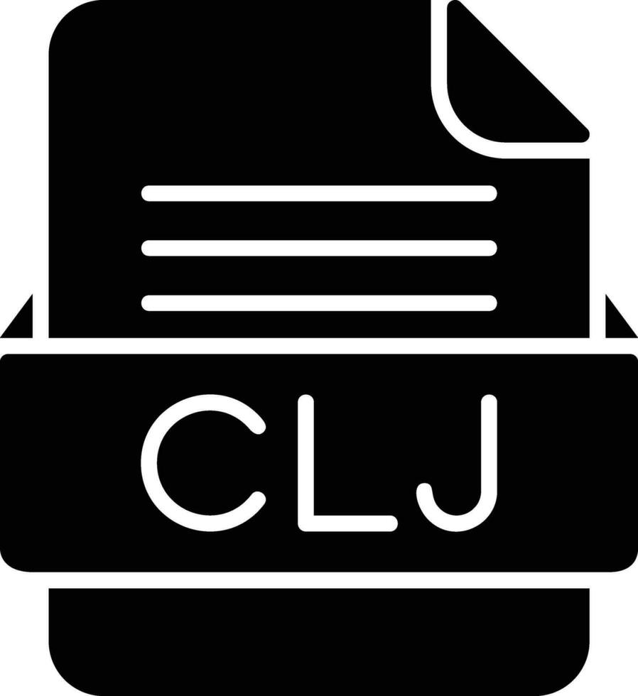 clj archivo formato línea icono vector