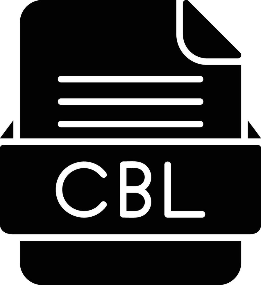 CBL File Format Line Icon vector