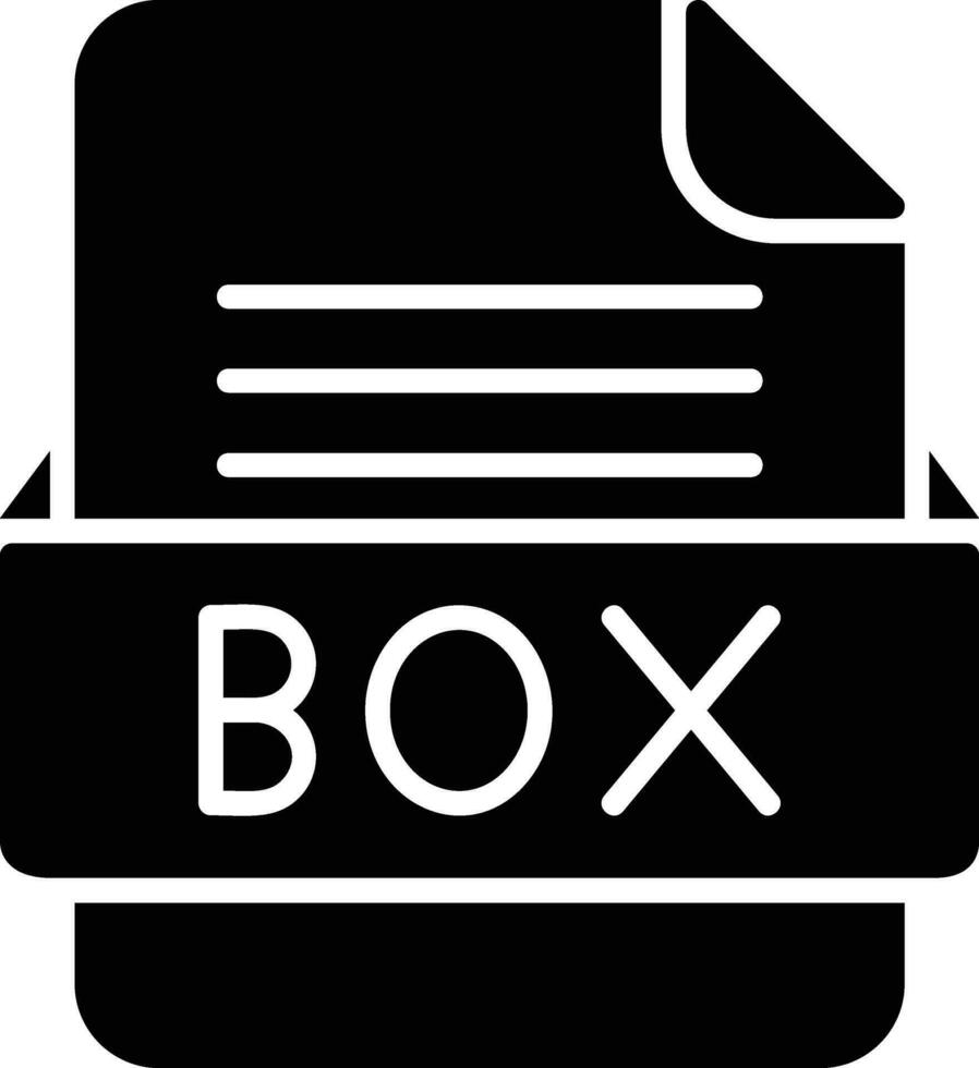 BOX File Format Line Icon vector