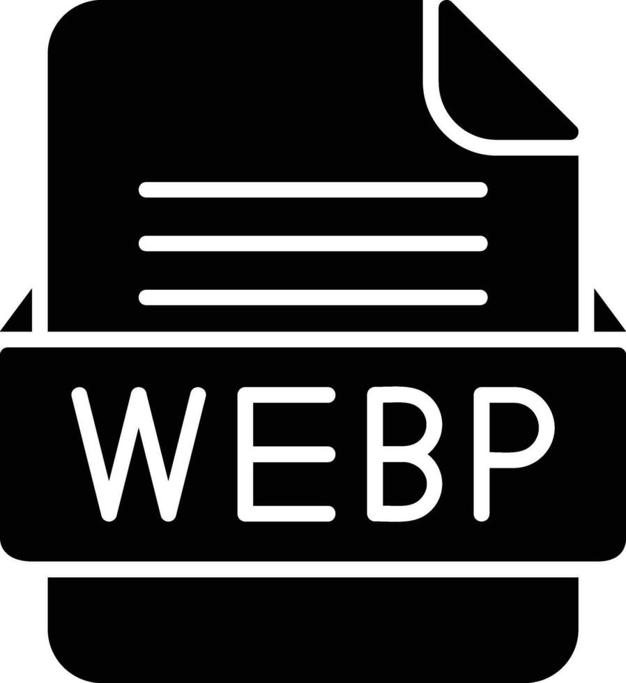 webp archivo formato línea icono vector