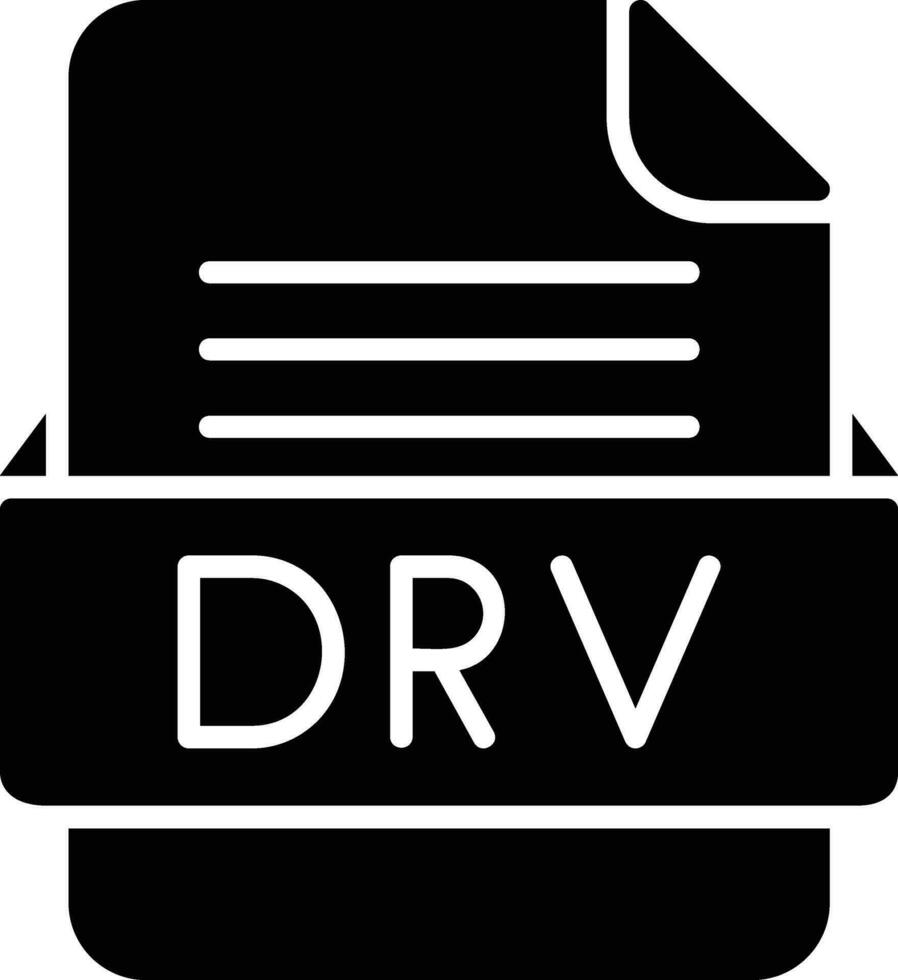 drv archivo formato línea icono vector