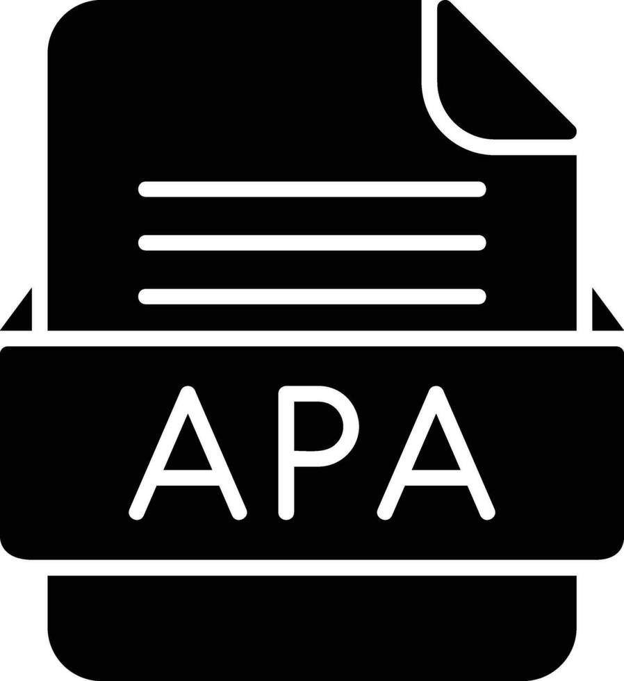 APA File Format Line Icon vector