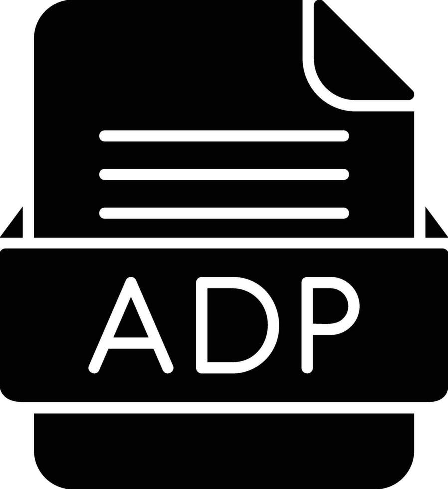 ADP File Format Line Icon vector