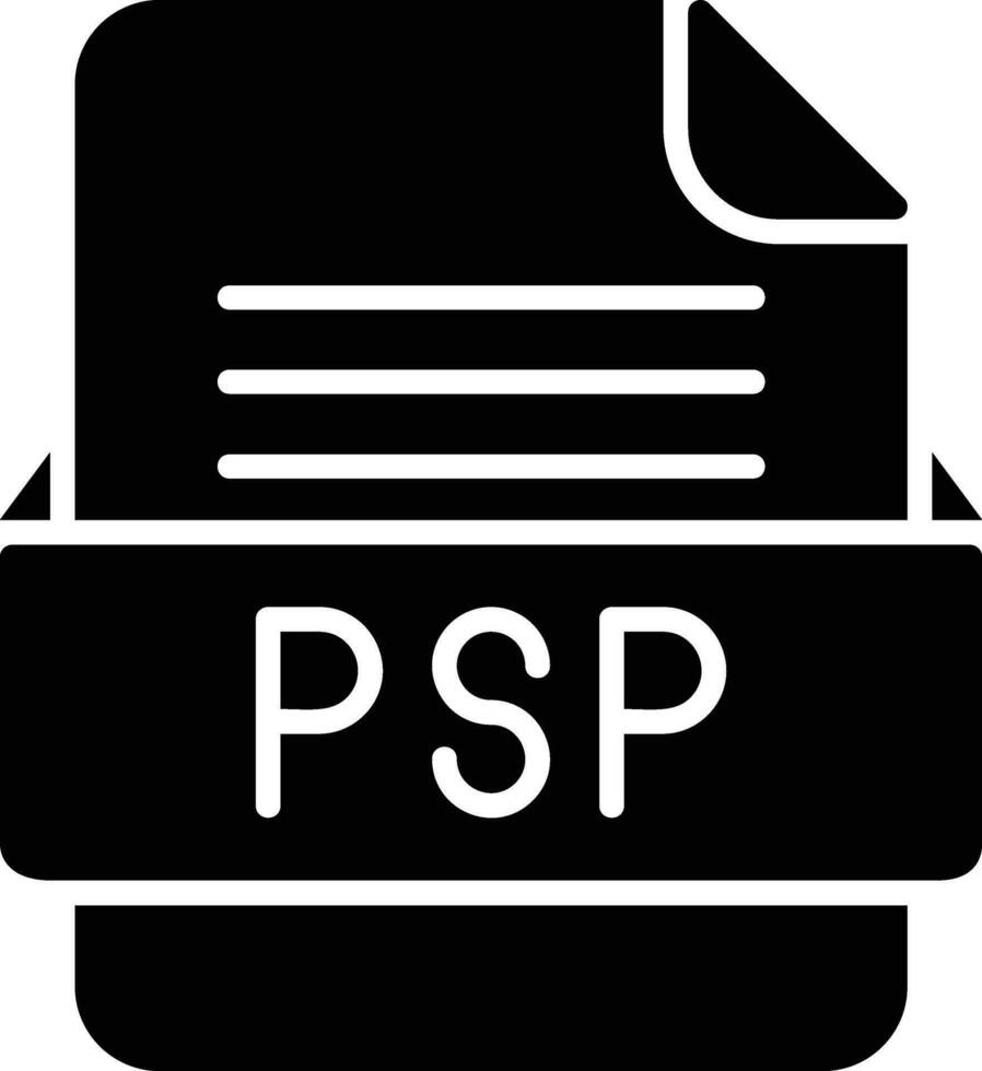 psp archivo formato línea icono vector