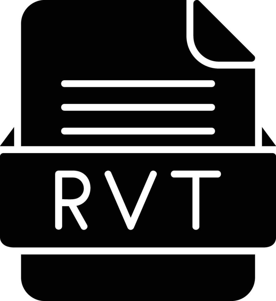 RVT File Format Line Icon vector