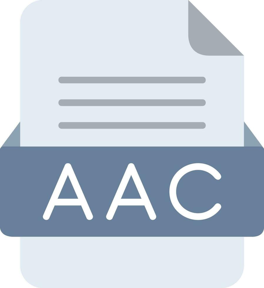 AAC File Format Line Icon vector