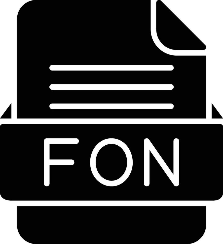 FON File Format Line Icon vector