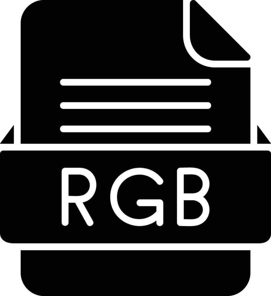 rgb archivo formato línea icono vector