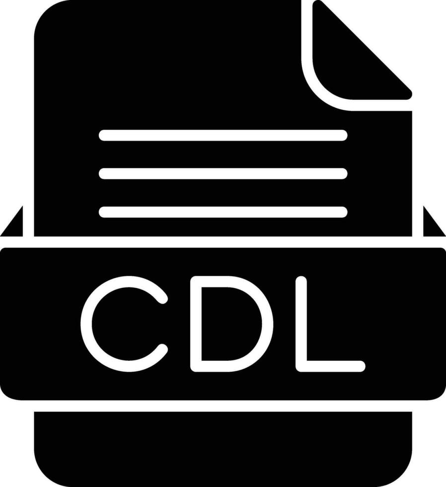 CDL File Format Line Icon vector