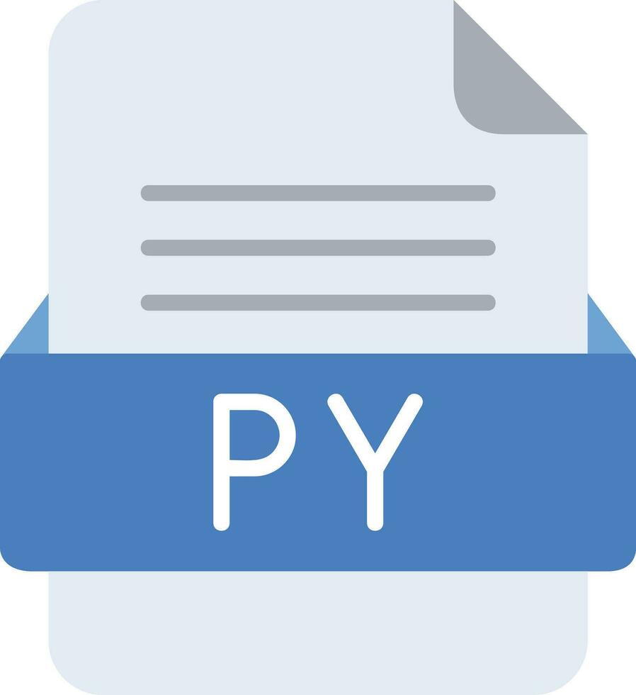 PY File Format Line Icon vector
