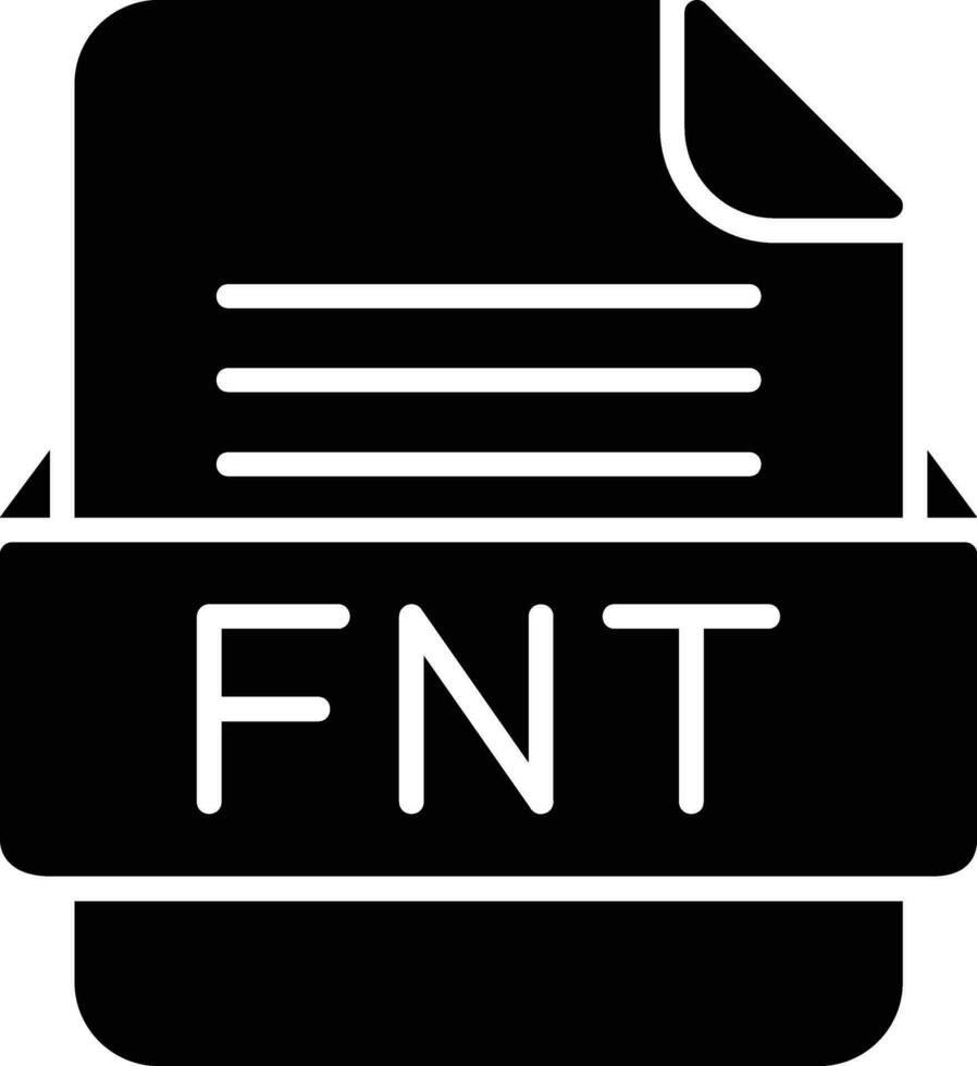 FNT File Format Line Icon vector