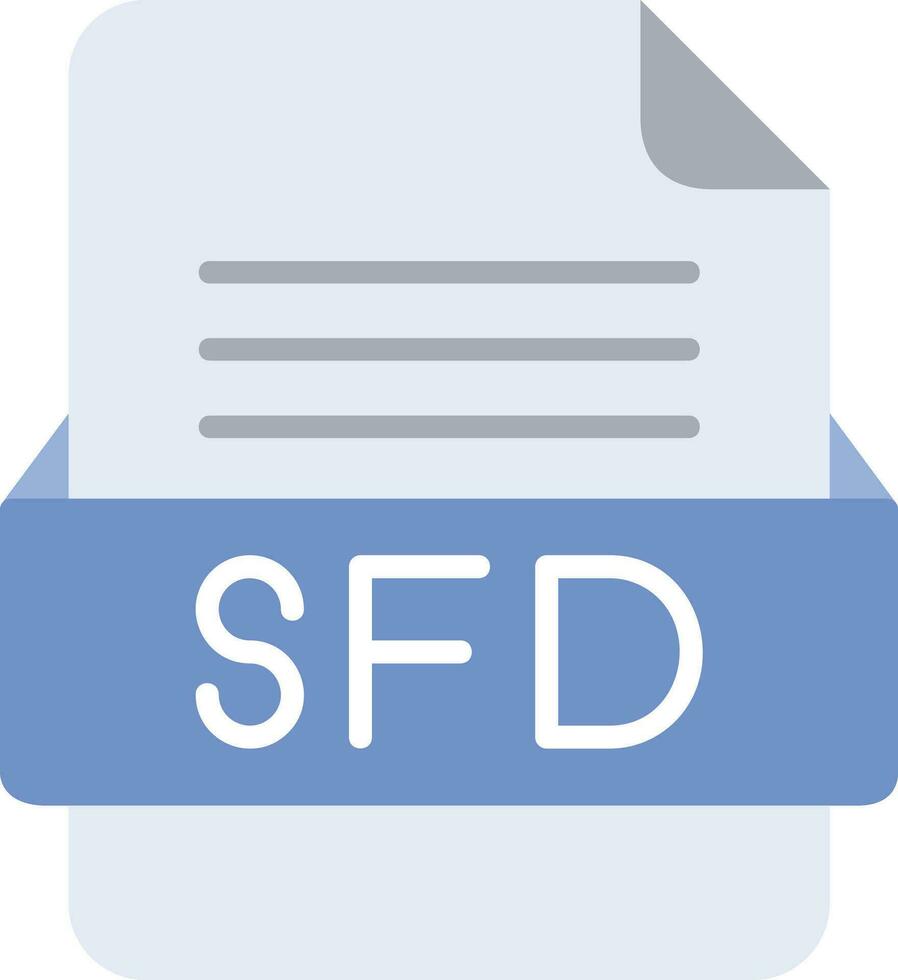 SFD File Format Line Icon vector