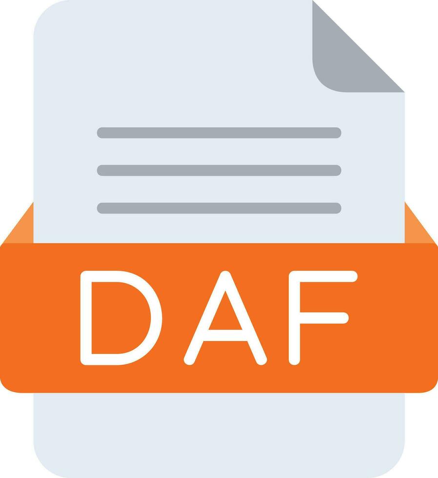 daf archivo formato línea icono vector