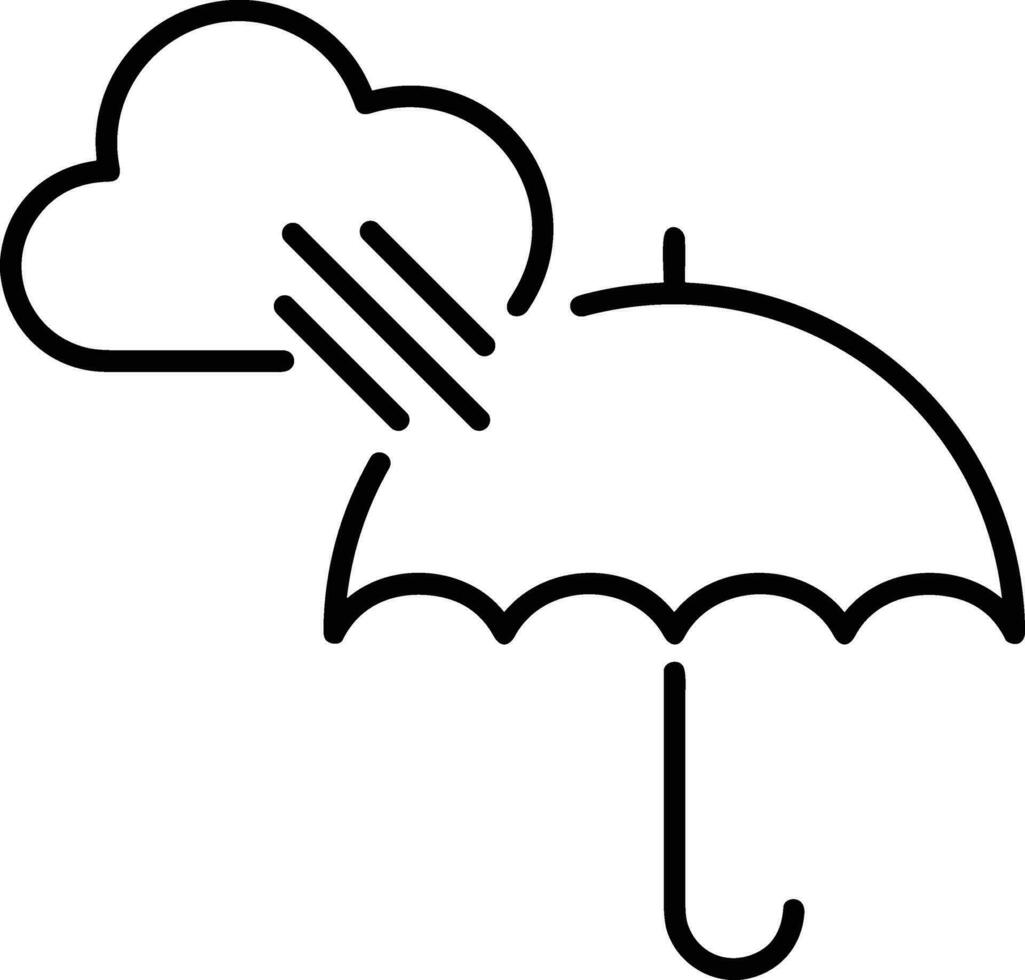 Umbrella protection icon symbol vector image. Illustration of the safety protect umbrella security design image