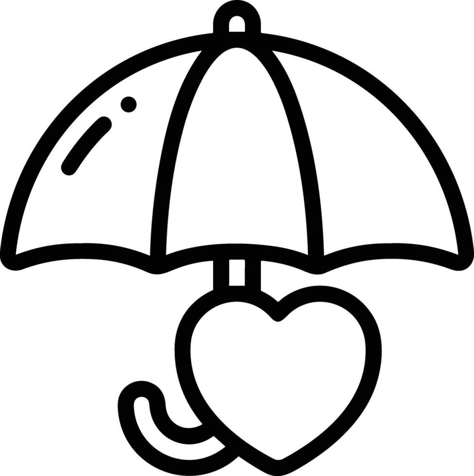 Umbrella protection icon symbol vector image. Illustration of the safety protect umbrella security design image