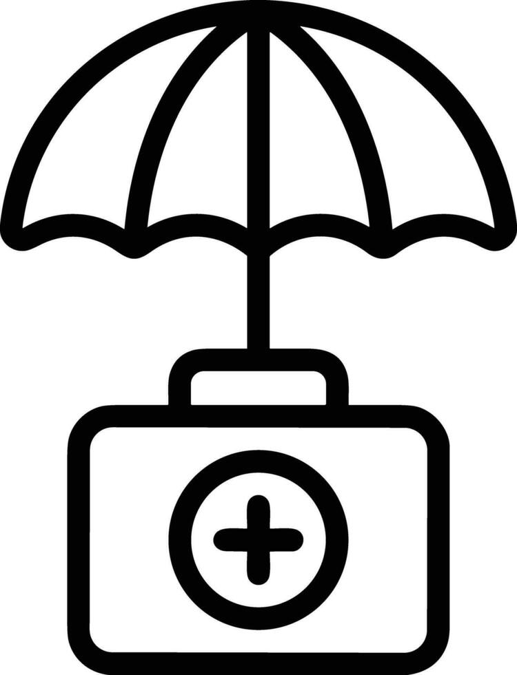 Umbrella protection icon symbol vector image. Illustration of the safety protect umbrella security design image