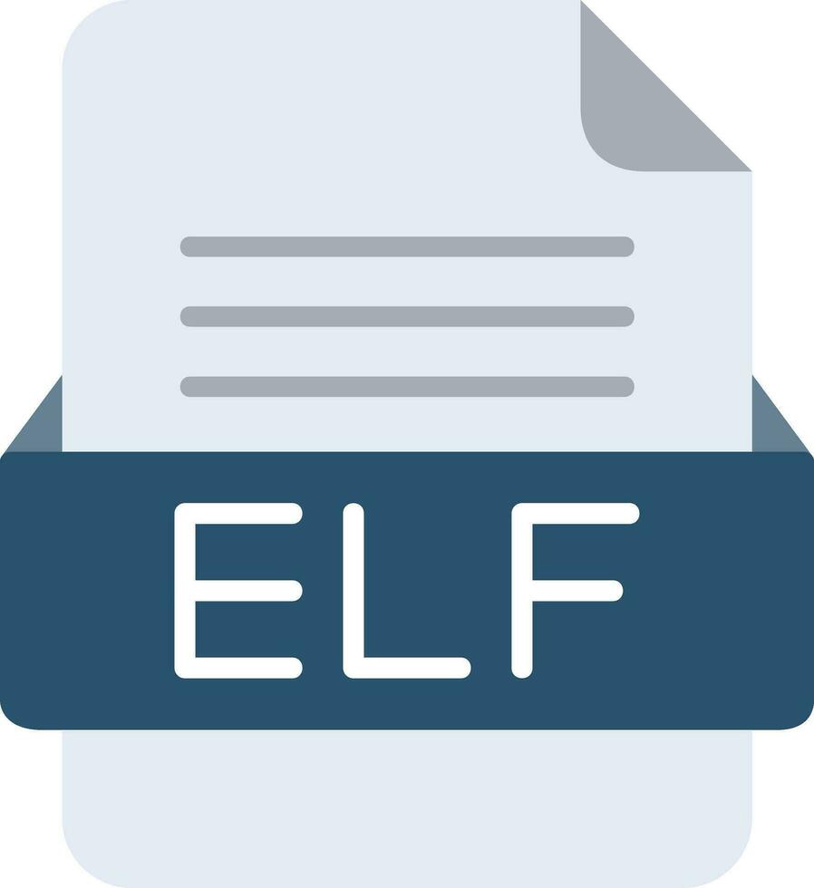 ELF File Format Line Icon vector