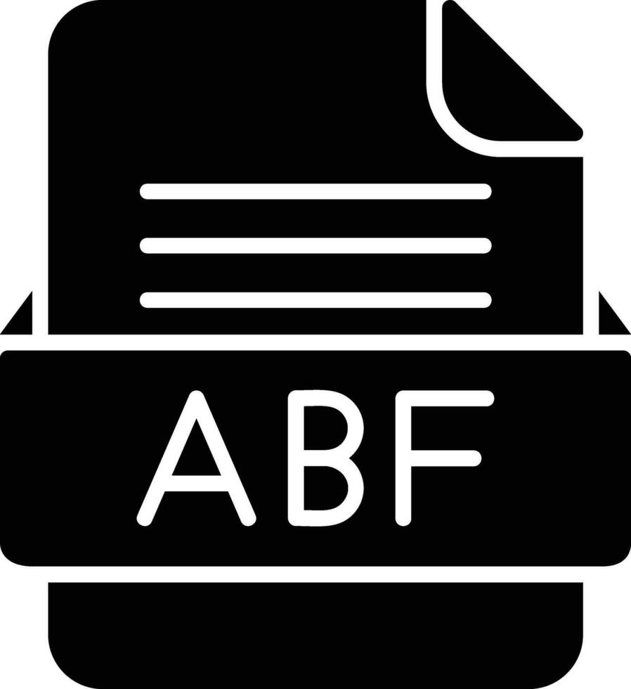 ABF File Format Line Icon vector