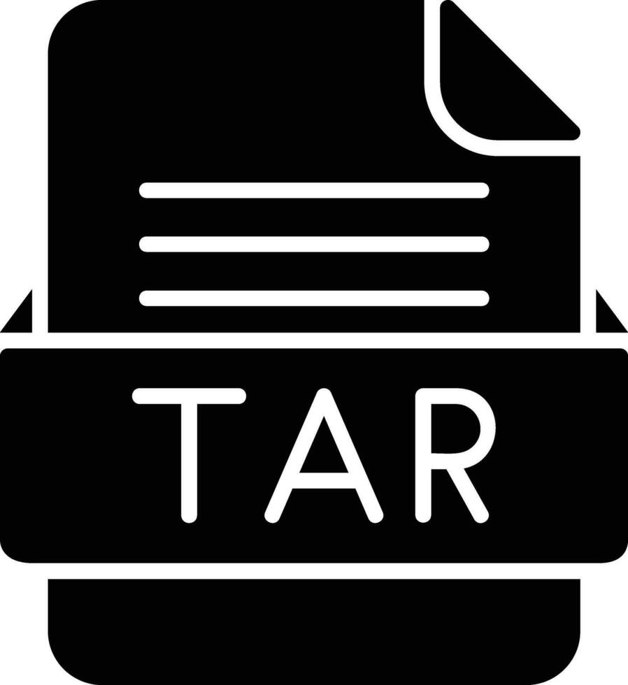 TAR File Format Line Icon vector