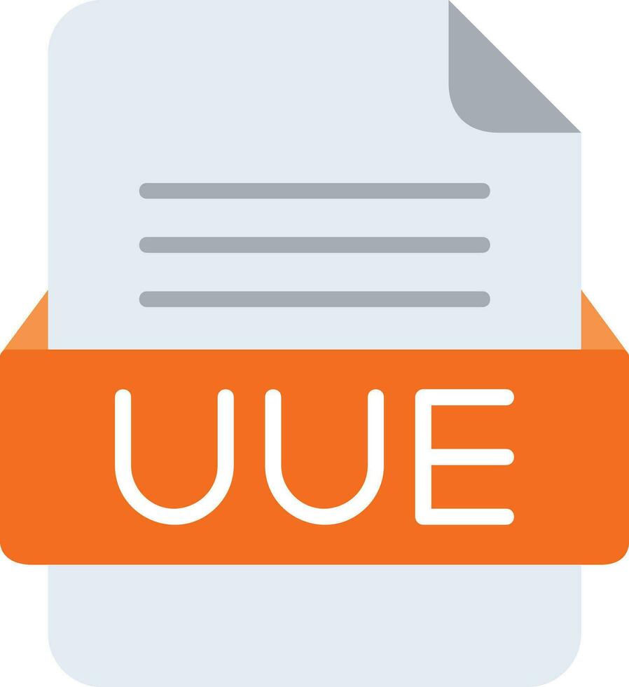 UUE File Format Line Icon vector