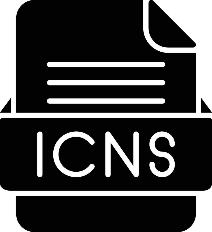icns archivo formato línea icono vector