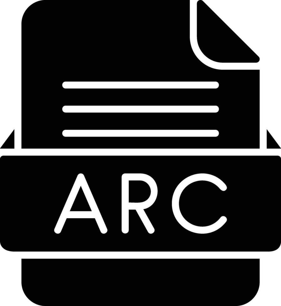 arco archivo formato línea icono vector