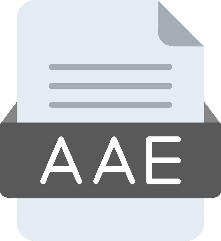 AAE File Format Line Icon vector