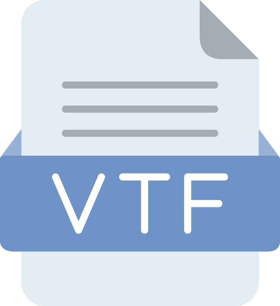 VTF File Format Line Icon vector